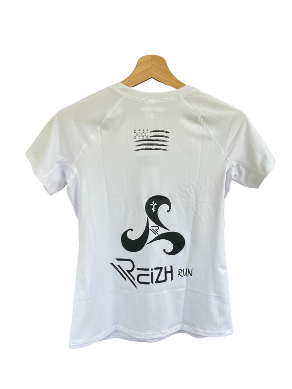 4 Tee-shirt Running "AOR" Femme, Blanc - Coupe Fit